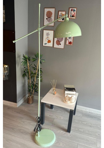 Mint Lambader Hareketli Başlık Modern Dekoratif Metal Oturma Odası Çalışma Odası Zemin Lambası