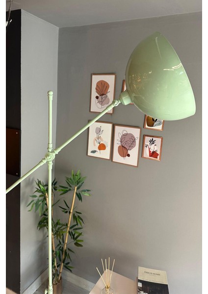 Mint Lambader Hareketli Başlık Modern Dekoratif Metal Oturma Odası Çalışma Odası Zemin Lambası modelleri
