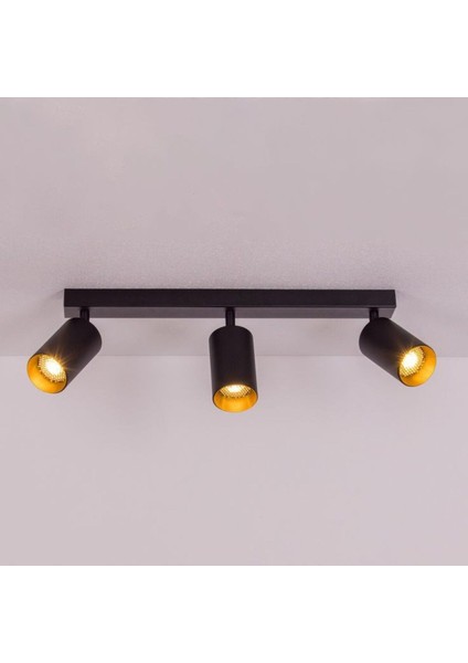 3 x 7 Watt Günışığı Alüminyum Kasa Dekoratif Iç Mekan Tavan ve Duvar Spotu 3 Spotlu GU10 Duy Armatü fiyatları