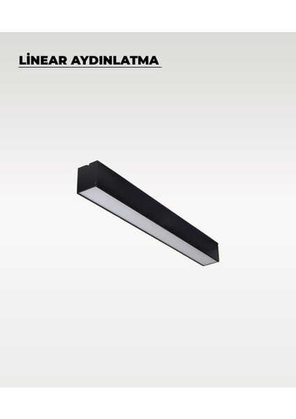120 cm Siyah Metal Kasa Lineer Aydınlatma 3200K (Sarı Işık) modelleri