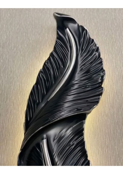 Tüy Aplik Ledli Kablolu Dekoratif Duvar Aydınlatma 60 x 16 cm
