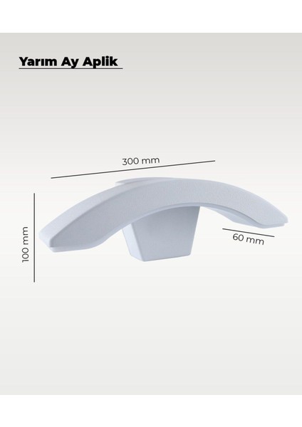 Beyaz LED Yarım Ay Aplik 3200K (Sarı Işık)