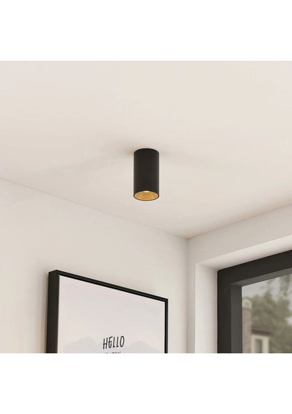 10 x 6 cm Metal Kasa 7 Watt Günışığı GU10 Duy Sıva Üstü Tavan Armatür Metal Tavan Aplik Siyah fiyatları