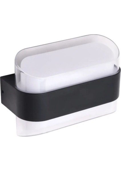 12 W Oreo Iki Yönlü LED Duvar Aplik - Sarı Işık (4000K) - Siyah - IP54 - 076-093-0010