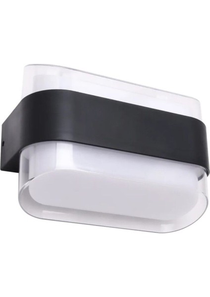 12 W Oreo Iki Yönlü LED Duvar Aplik - Sarı Işık (4000K) - Siyah - IP54 - 076-093-0010