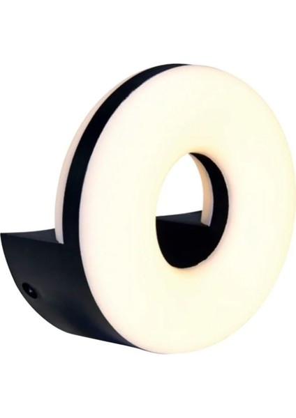 Donut 10 Watt Siyah Dış Mekan LED Aplik Ilık Beyaz 076-099-0010 312143