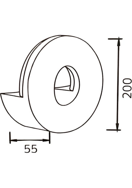 Donut 10 Watt Siyah Dış Mekan LED Aplik Ilık Beyaz 076-099-0010 312143