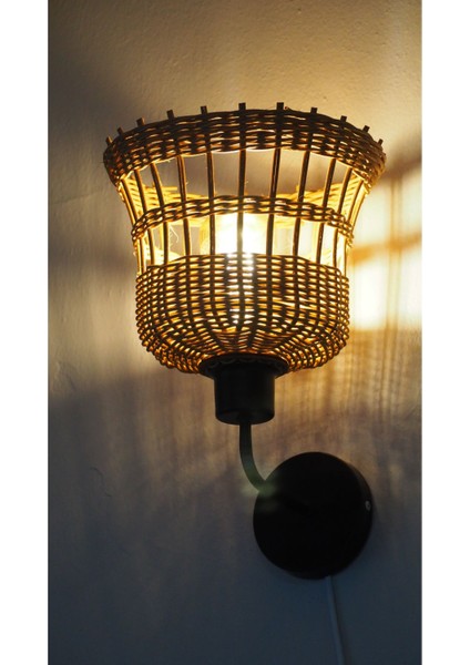 Rattan Aplik Etna - El Yapımı, Dekoratif ve Kullanışlı Duvar Lambası modelleri