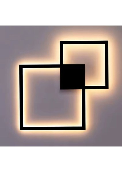 Modern, Dekoratif, Ev,ofis,antre,hol, Salon,balkon,kare,duvar,aplik, Led,lamba, 3000K Sarı Işık fiyatları