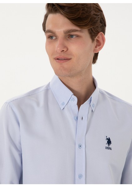 Regular Fit Gömlek Yaka Mavi Erkek Gömlek Goxreg fiyatları