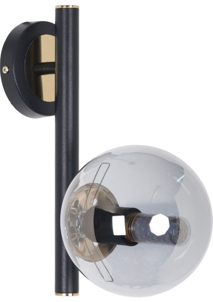 Libra Siyah Gold Füme Camlı Aplik modelleri