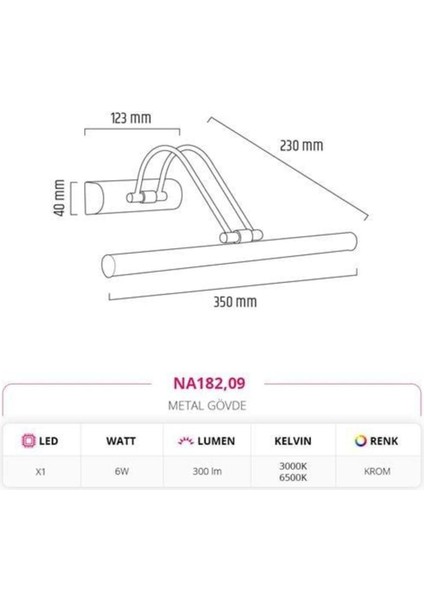 Dekoratif Krom Aplik Md-A 5254-09