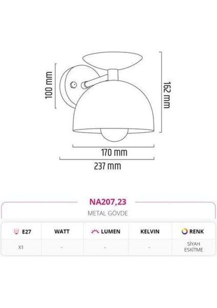 Iç Mekan Aplik Siyah Eskitme Md-A 5233-23