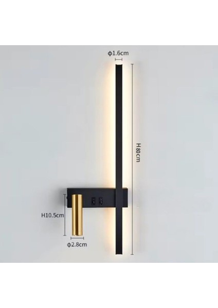 Dekoratif Gold Kaplamalı Samsung Ledli Duvar Aplik Günışığı Otel Salon Yatak Odası indirimleri