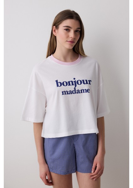 Bonjour Tişört Pijama Üstü