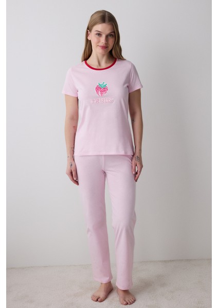 Rasberry Pantolon Açık Pembe Pijama Takımı