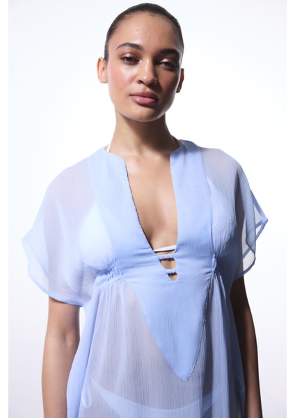 Basic Açık Mavi Kaftan