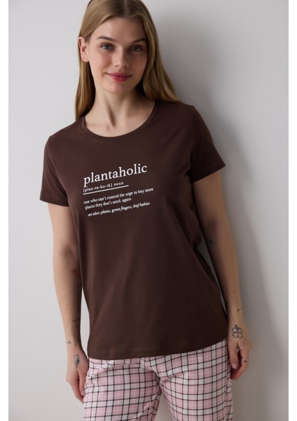 Plantaholic Pantolon Çok Renkli Pijama Takımı