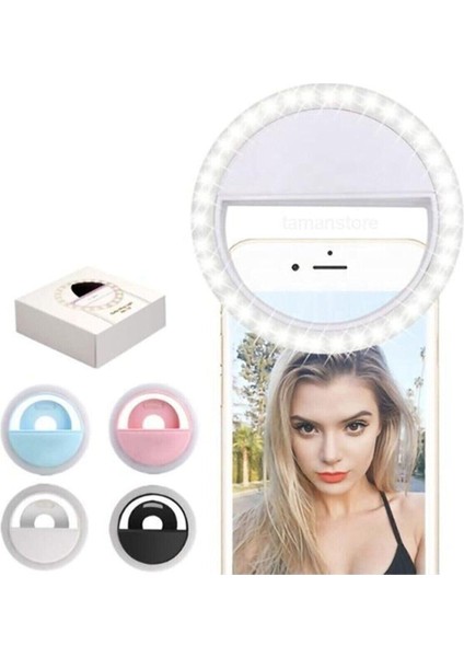 Sabitleyiciler (Tripod) Selfie Işık Telefon Işığı 3 Kademeli 36 LED Işık Selfie LED Işık Siyah