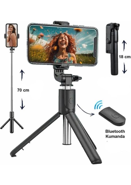 Ayaklı Siyah Mini Tripod