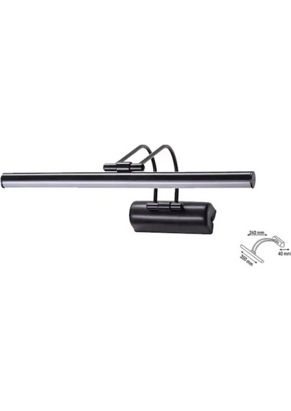 6W Flüt Aplik Siyah Kasa Gün Işığı