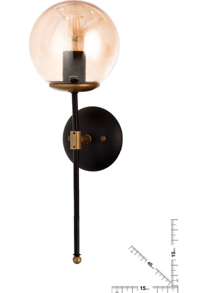 Nazlı Aplik Isteğe Bağlı Yukarı Yada Aşağı Yönlü Montajlayabileceğiniz Bal Camlı Aplik