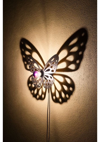 "kelebek Işıltısı" 2m Anahtarlı Dekoratif Desenli Gölge Aplik modelleri