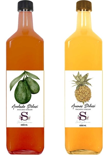 Doğal Avokado Sirkesi 1000 ml - Doğal Ananas Sirkesi 1000 ml
