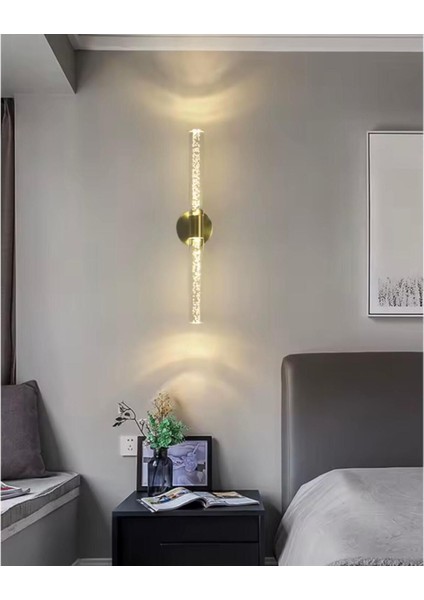 38 cm Ledli,duvaraplik,kabarcıklı Cam,aplik,yatakbaşı,modern,dekoratif,koridor, 3000K (1ADET)