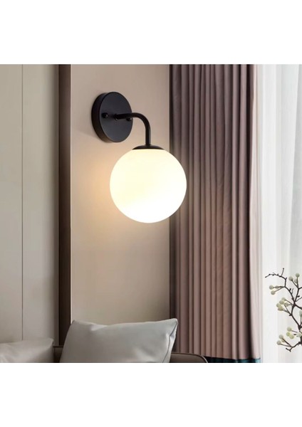 Glop Duvar Beyaz Opal Camlı Aç Kapa Aplik