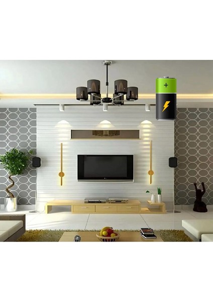 Modern Dekoratif Pilli LED Duvar Aplik Eskitme 70 cm ( 1 Adet )