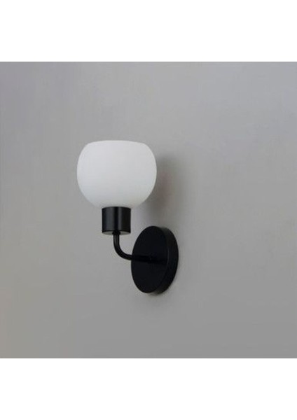 Metal Modern Siyah Opal Camlı Dekoratif Rustik Duvar Aplik