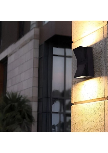 YL83-6002 Patara 6 Watt Siyah-Gold Çift Yönlü Dış Mekan LED Aplik - Gün Işığı (3200K) modelleri