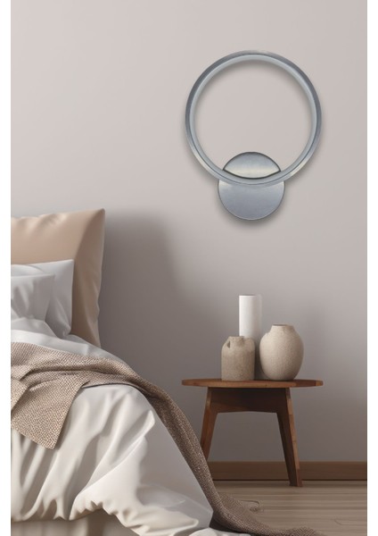 Aura Modern Tasarım Gri Renk Gün Işığı Ledli Hol - Banyo - Mutfak - Salon LED Duvar Aplik