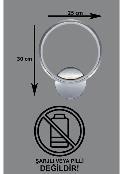 Aura Modern Tasarım Gri Renk Gün Işığı Ledli Hol - Banyo - Mutfak - Salon LED Duvar Aplik fiyatları