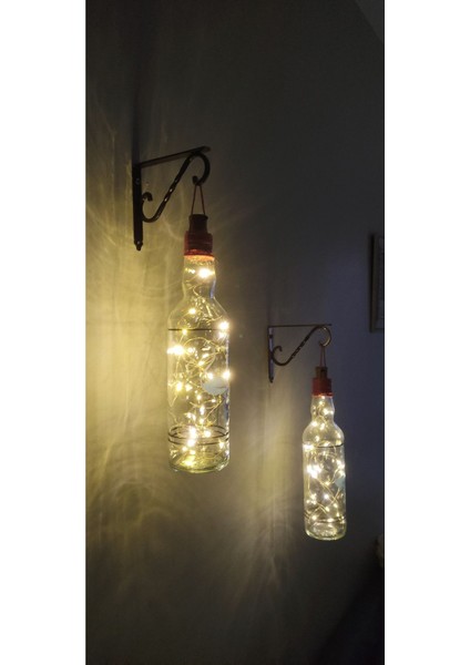 Dekoratif Şişe Aplik Peri LED Aydınlatma El Yapımı