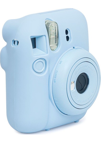 Instax Mini 12 Makine Uyumlu Mavi Koruyucu Silikon Kılıf