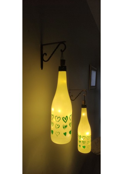 Dekoratif Şişe Aplik Aydınlatma Peri LED Hediyelik 2li Takım