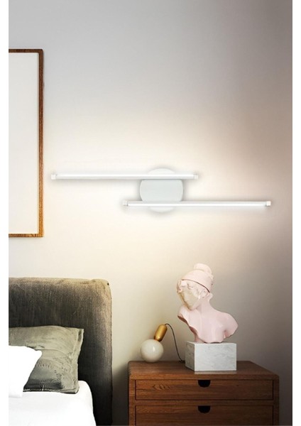 Sare Aplik Modern Tasarım Beyaz Renk - Gün Işığı Ledli Banyo - Mutfak - Salon LED Duvar Aplik