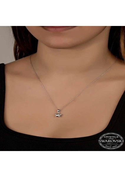 Swarovski Crystal Taşlı Yıldız Gümüş Kadın Kolye fiyatları
