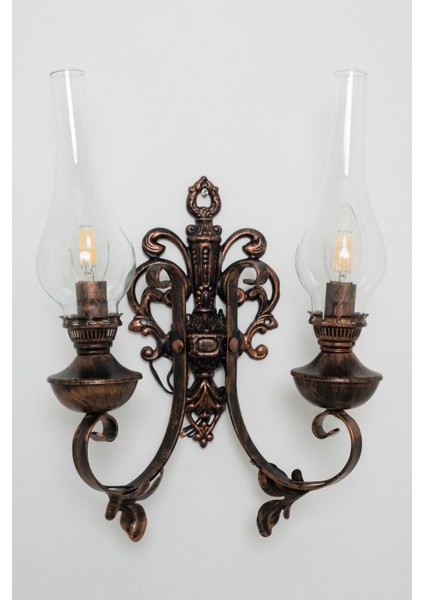 Ferforje Gaz Lambası Ikili Aplik