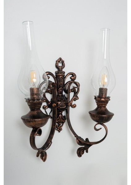 Ferforje Gaz Lambası Ikili Aplik fiyatları