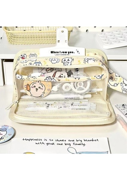 Açık Kalem Kılıfı Karikatür Büyük Kapasiteli Çok Katmanlı Kırtasiye Kılıfı (Yurt Dışından) modelleri