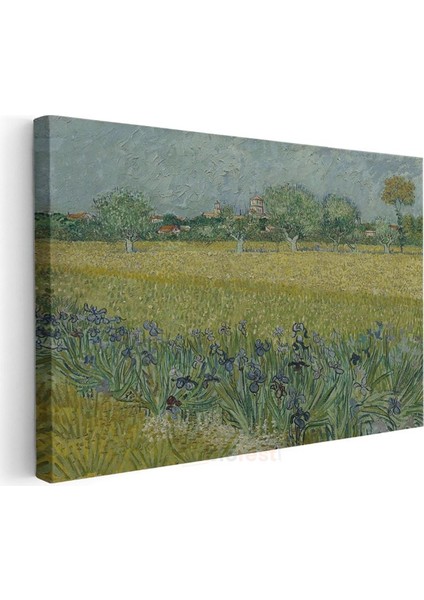 Vincent Van Gogh - Süsenli Buğday Tarlası Kanvas Tablo
