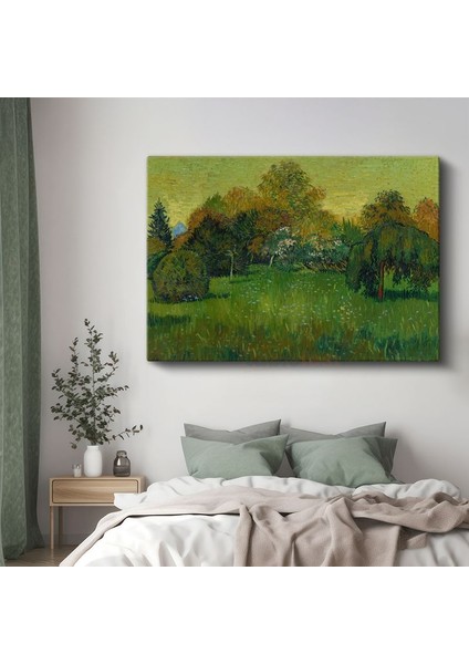Vincent Van Gogh - Bahçe Manzarası Kanvas Tablo