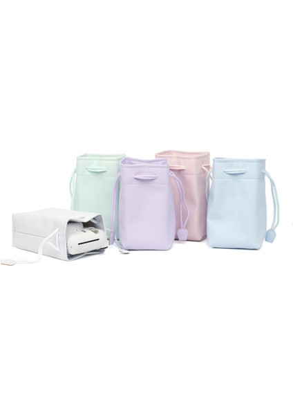 Instax Mini 12 11 10 9 ve Tüm Instax Mini Makineler ile Uyumlu Büzgülü Kılıf Mor