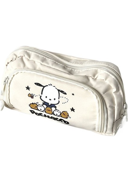 Flap Bej Kalem Kılıfı Büyük Kapasiteli Çok Katmanlı (Yurt Dışından)