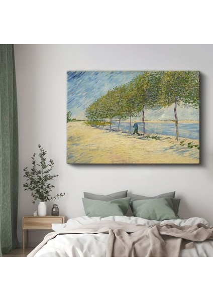 Vincent Van Gogh - Seine Nehri Kıyısında Kanvas Tablo