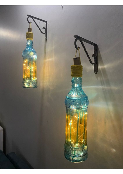 Cam Şişe Dekoratif Aplik El Boyama Peri LED Aydınlatma