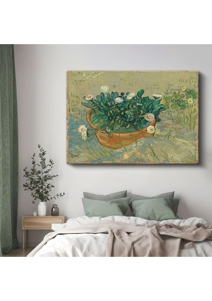 Vincent Van Gogh - Saksıda Papatyalar Kanvas Tablo